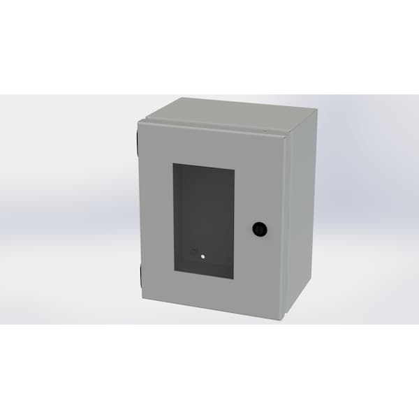 1/4 Turn Latch Electrical Enclosures, 10 in H, 6 in D, 8 in W, NEMA 3R, 4, 12, 13, Carbon Steel